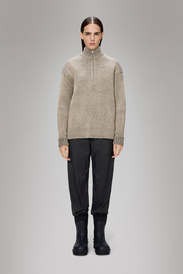 rains Sapa Half Zip Knit Beige/Black