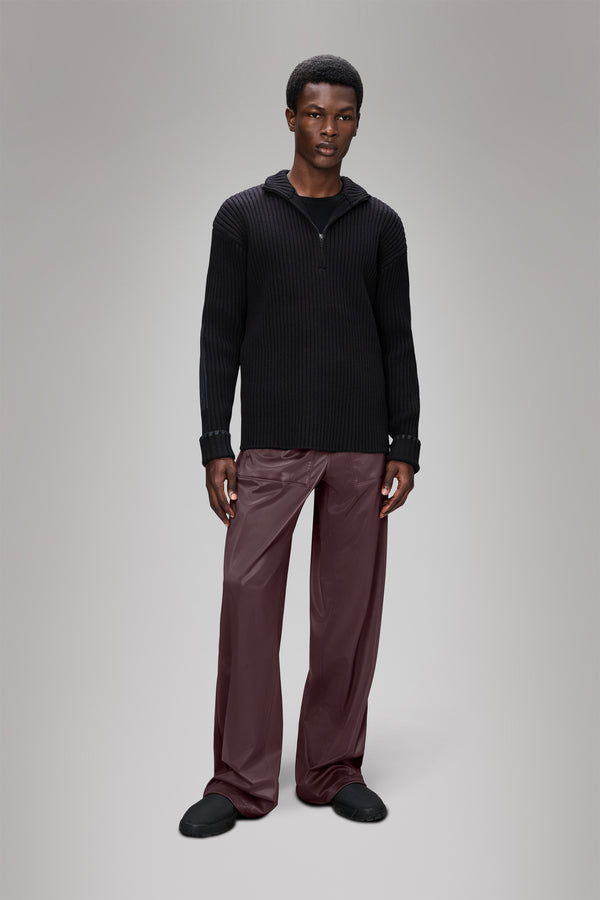 Rains Sapa Half Zip Knit Black