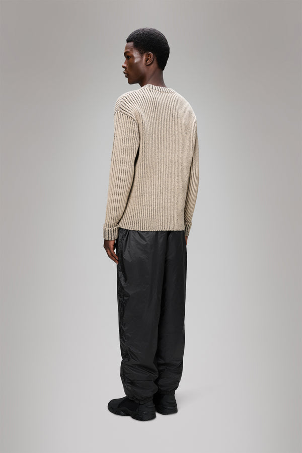 Rains Sapa Knit Crew Neck Beige/Black