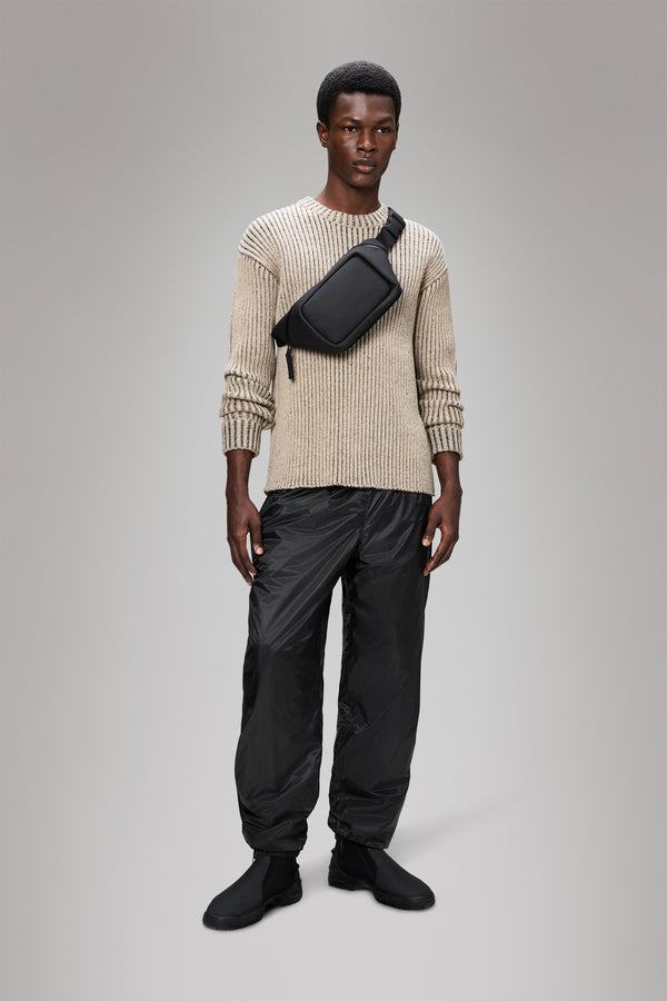 Rains Sapa Knit Crew Neck Beige/Black