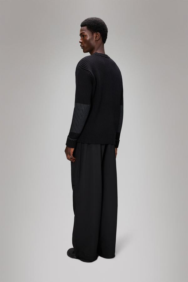 Rains Sapa Knit Crew Neck Black