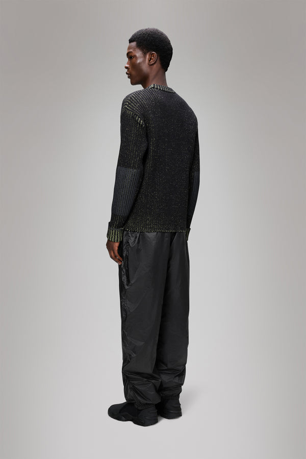 Rains Sapa Knit Crew Neck Black/Acid