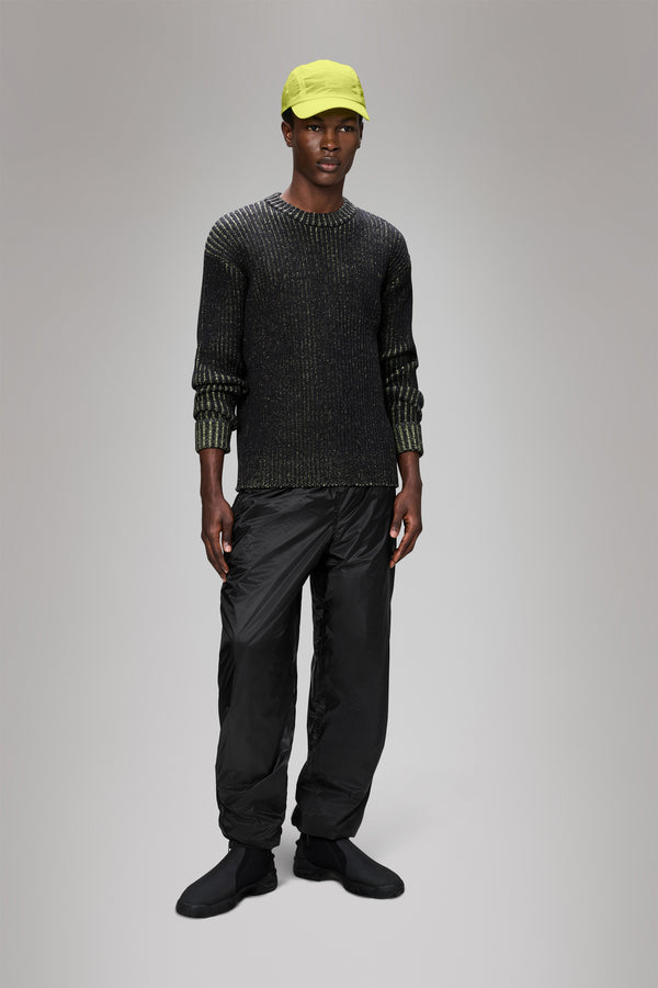 Rains Sapa Knit Crew Neck Black/Acid