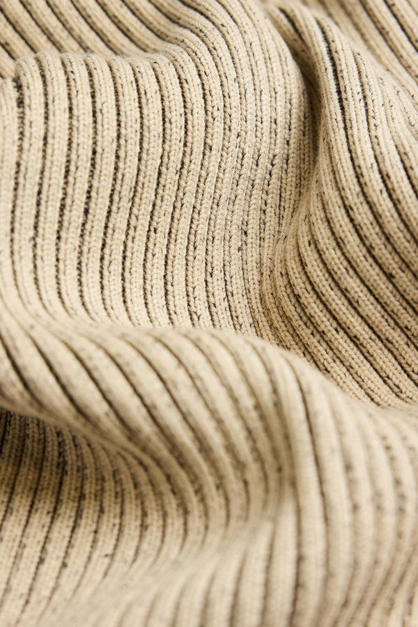 Rains Sapa Knit W Zip Cardigan Beige/Black