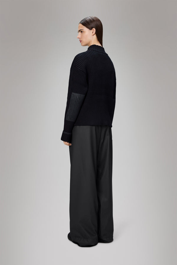Rains Sapa Knit W Zip Cardigan Black