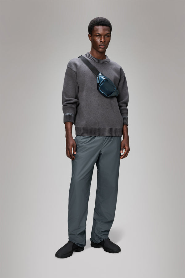 Rains Sowa Knit Crew Neck Grey/Black