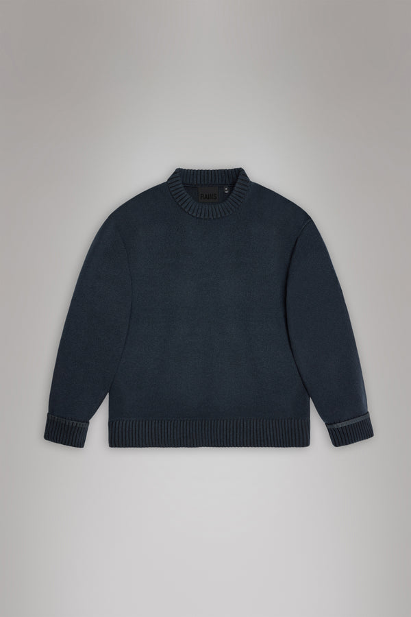 Rains Sowa Knit Crew Neck Navy/Black