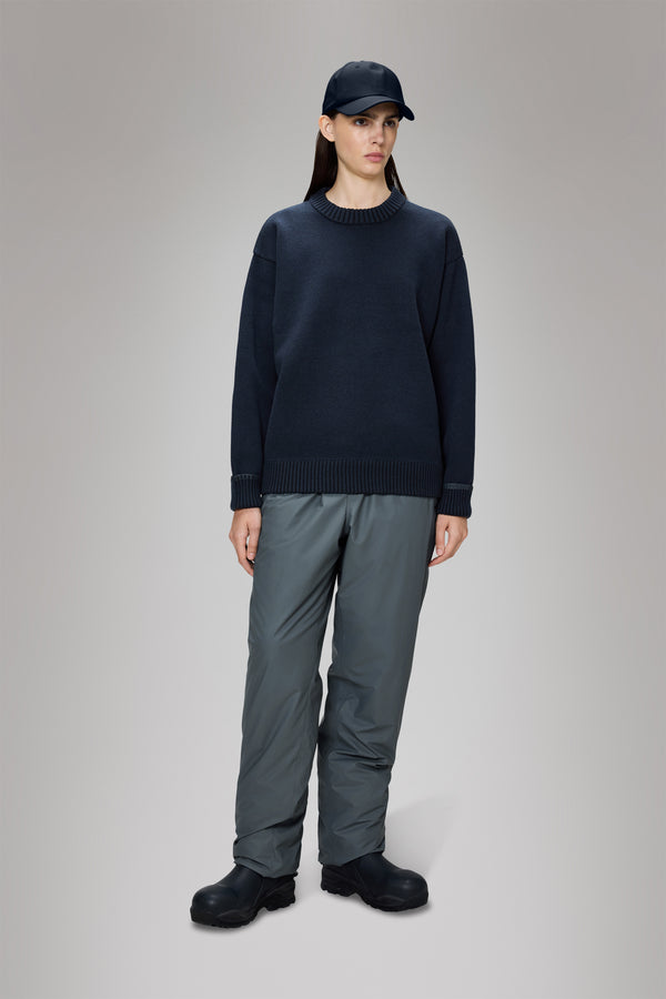 Rains Sowa Knit Crew Neck Navy/Black