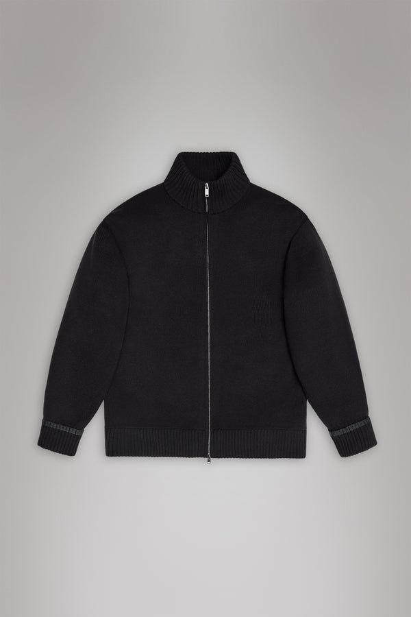 Rains Sowa Knit Zip Cardigan Black