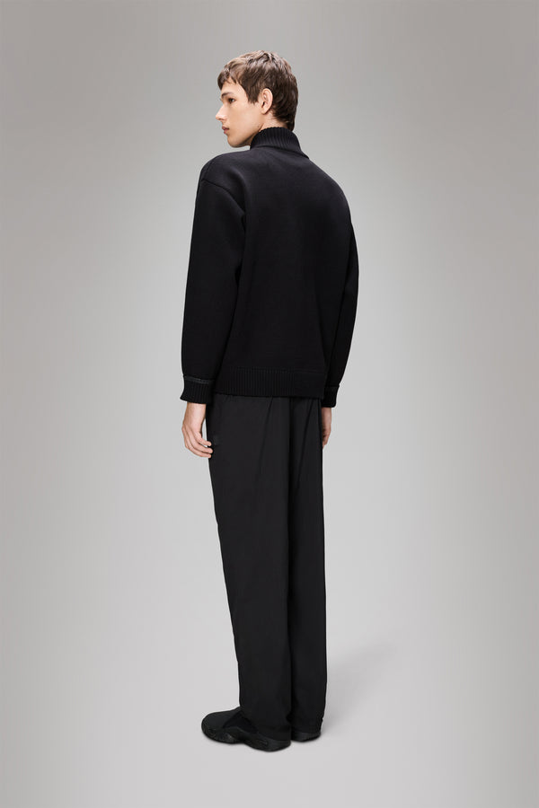 Rains Sowa Knit Zip Cardigan Black