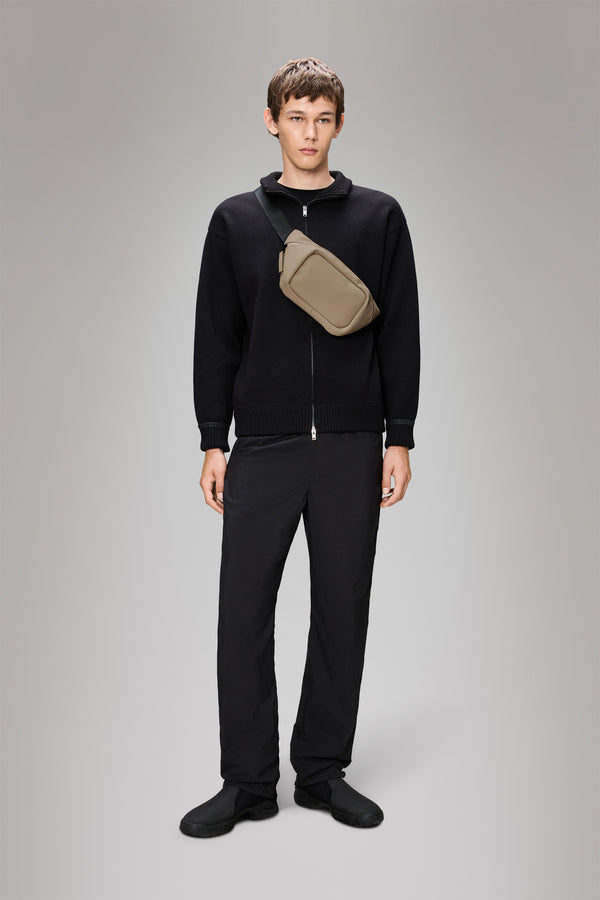 Rains Sowa Knit Zip Cardigan Black