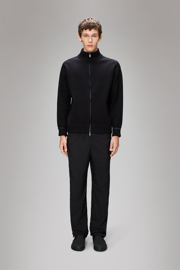 rains Sowa Knit Zip Cardigan Black