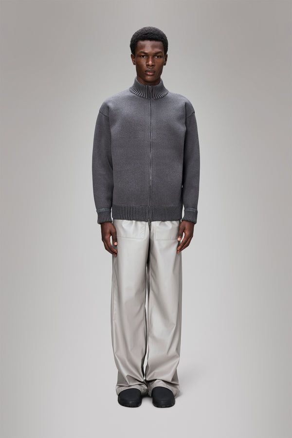rains Sowa Knit Zip Cardigan Grey/Black
