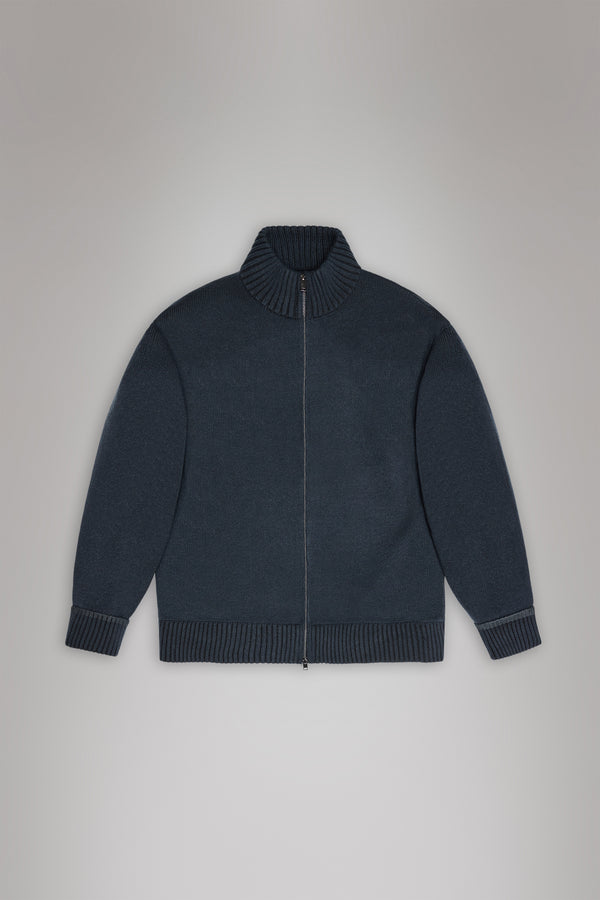 Rains Sowa Knit Zip Cardigan Navy/Black