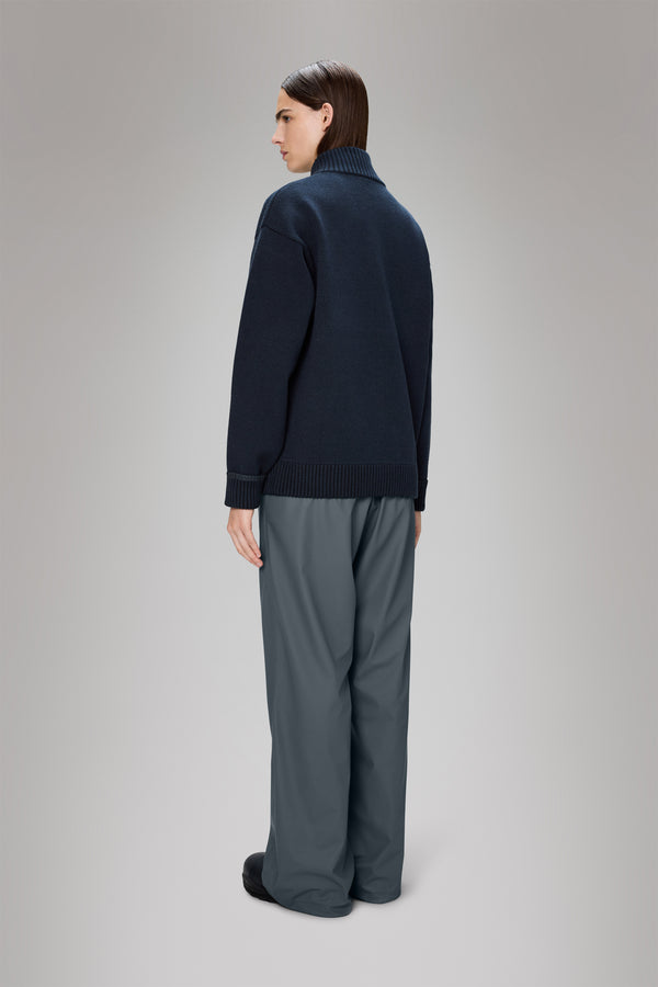 Rains Sowa Knit Zip Cardigan Navy/Black