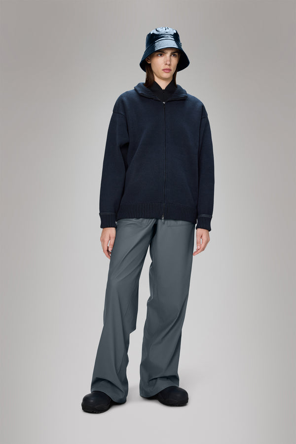 Rains Sowa Knit Zip Cardigan Navy/Black