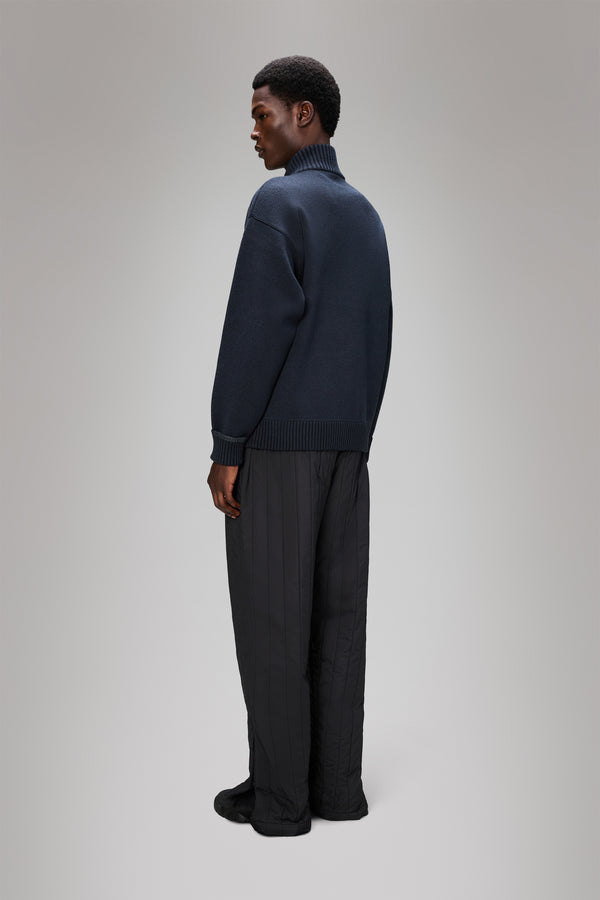 Rains Sowa Knit Zip Cardigan Navy/Black