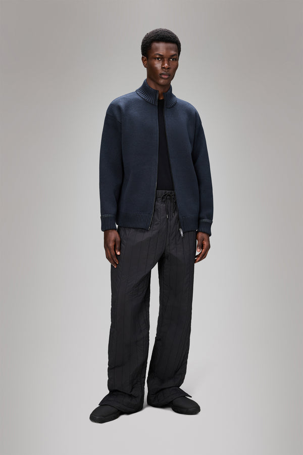 Rains Sowa Knit Zip Cardigan Navy/Black