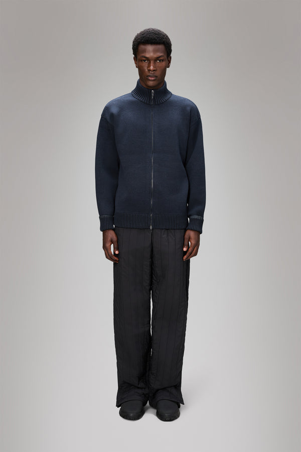 rains Sowa Knit Zip Cardigan Navy/Black