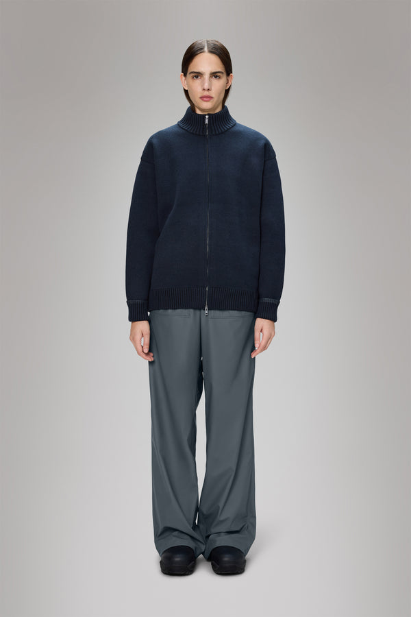 rains Sowa Knit Zip Cardigan Navy/Black