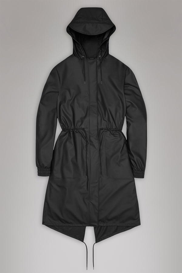 Rains String W Parka Black