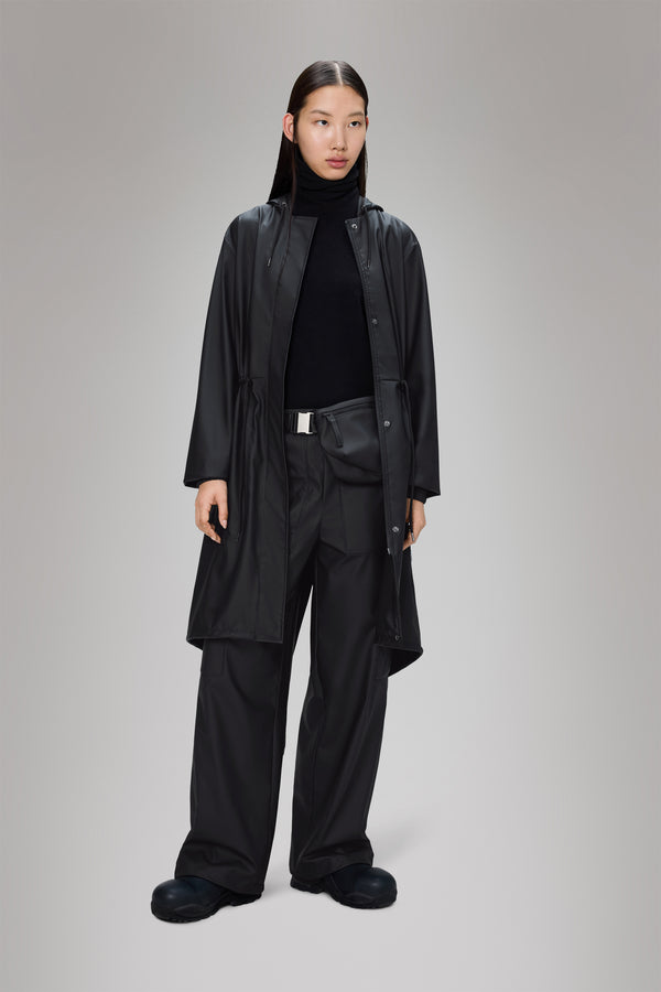 Rains String W Parka Black