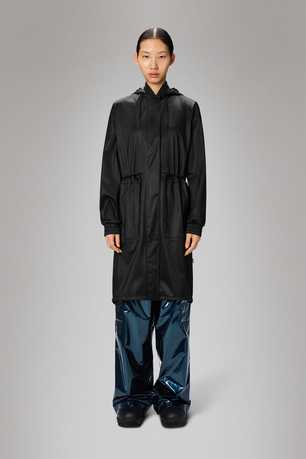 rains String W Parka Black Grain
