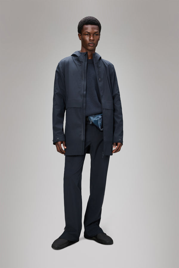 Rains Suva Hardshell Long Jacket Navy