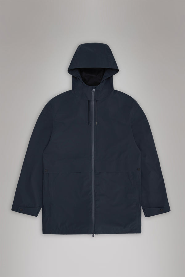 Rains Suva Hardshell Long Jacket Navy
