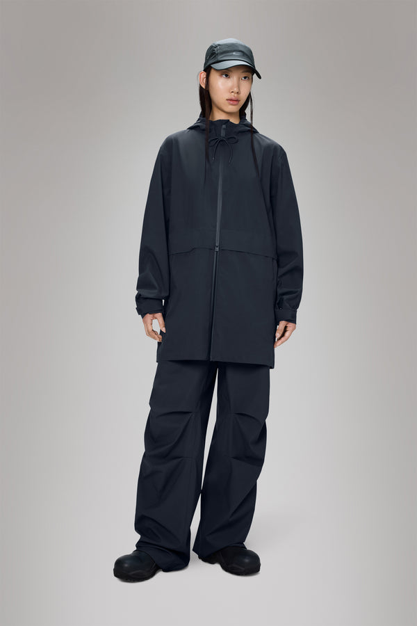 Rains Suva Hardshell Long Jacket Navy