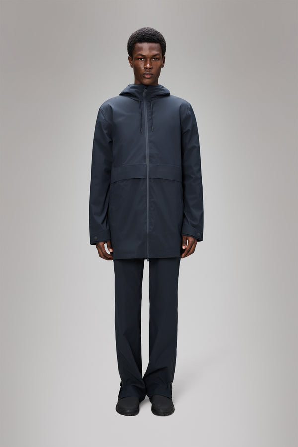 Rains Suva Hardshell Long Jacket Navy