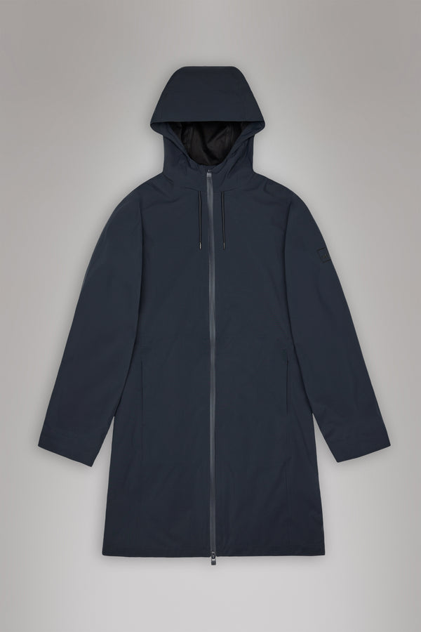Rains Suva Hardshell Long W Jacket Navy