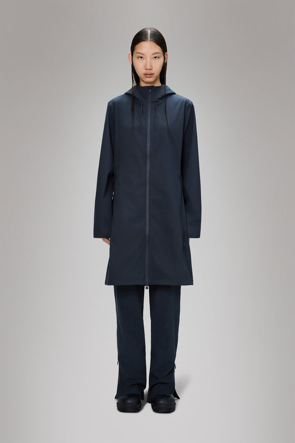 rains Suva Hardshell Long W Jacket Navy