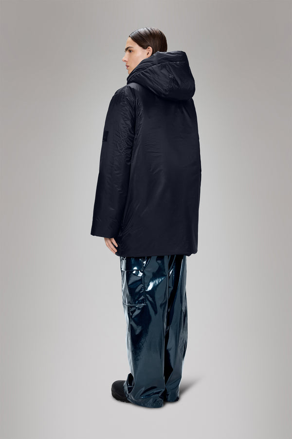 Rains Torna Insulated Long Jacket Navy