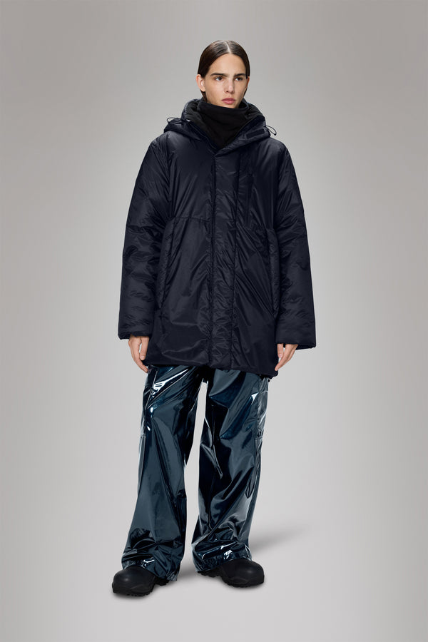 Rains Torna Insulated Long Jacket Navy