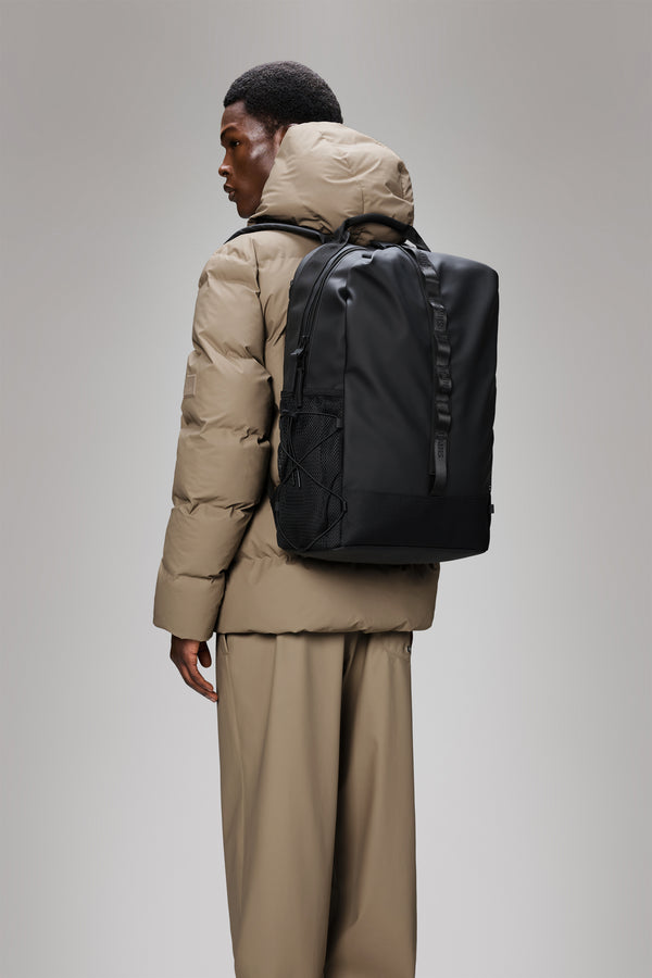 Rains Trail Clip Front Backpack Black