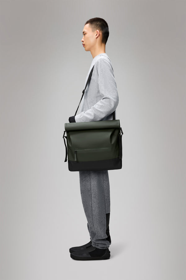 Rains Trail Rolltop Messenger Bag Green
