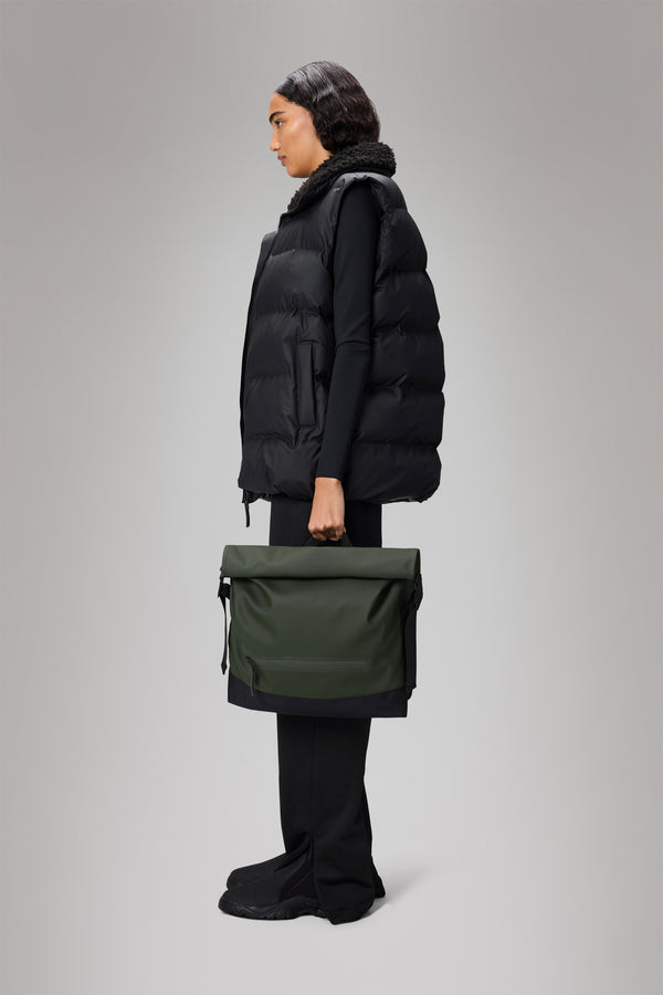 Rains Trail Rolltop Messenger Bag Green