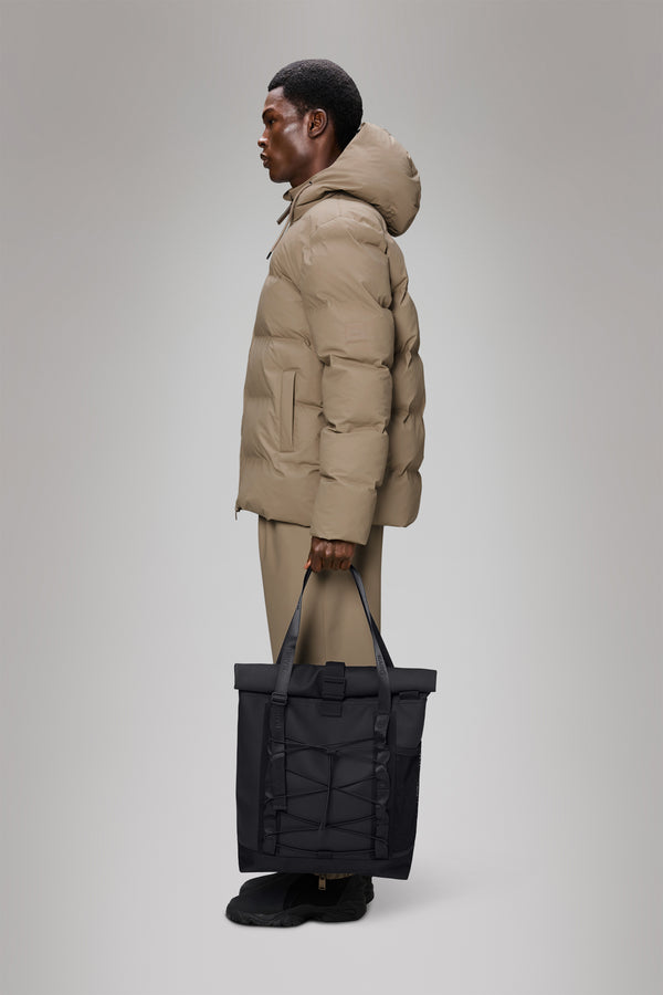 Rains Trail Rolltop Tote Bag Black