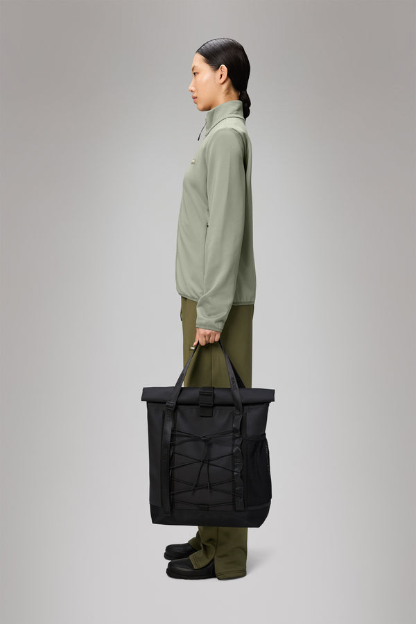 Rains Trail Rolltop Tote Bag Black