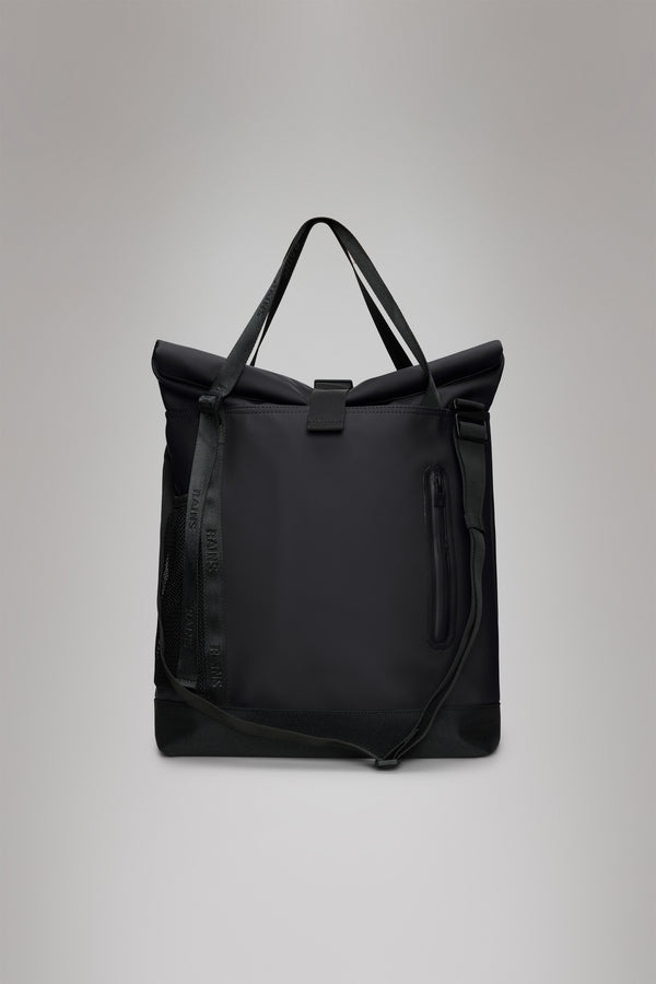 Rains Trail Rolltop Tote Bag Black