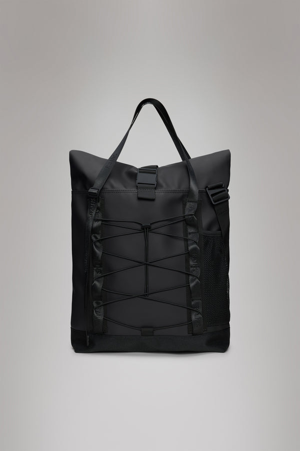 rains Trail Rolltop Tote Bag Black
