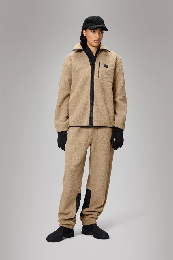 Rains Yermo Fleece Jacket Beige