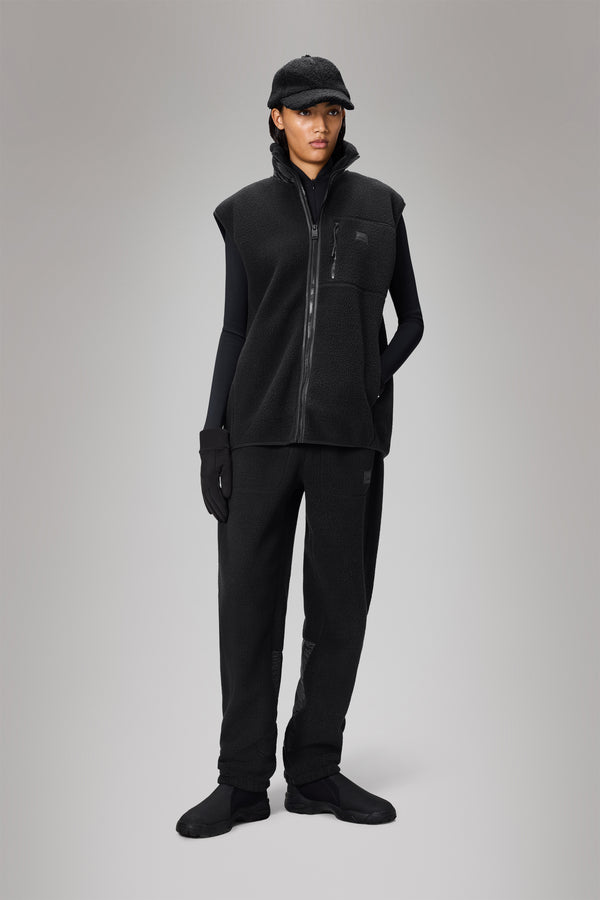 Rains Yermo Fleece Vest Black
