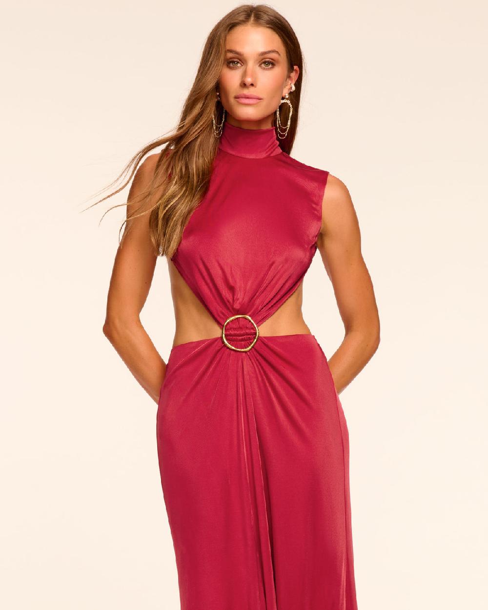 Ramy Brook Charles Jersey Cut Out Open Back Maxi Dress