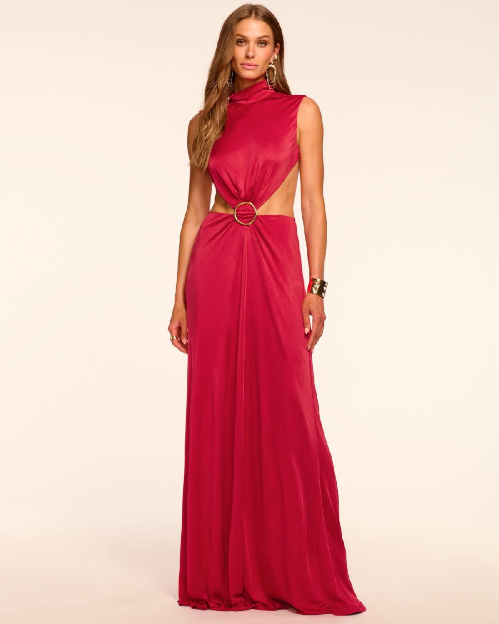 ramy brook Charles Jersey Cut Out Open Back Maxi Dress