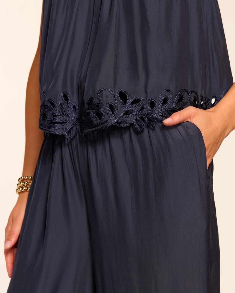 Ramy Brook Christiana Smocked Embellished Strapless Jumpsuit