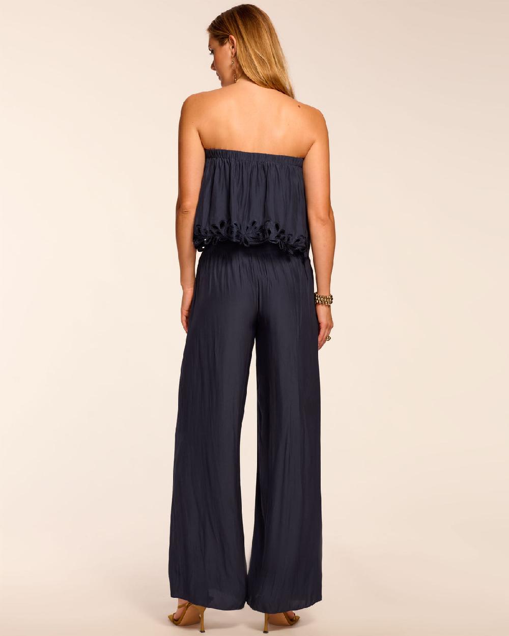 Ramy Brook Christiana Smocked Embellished Strapless Jumpsuit