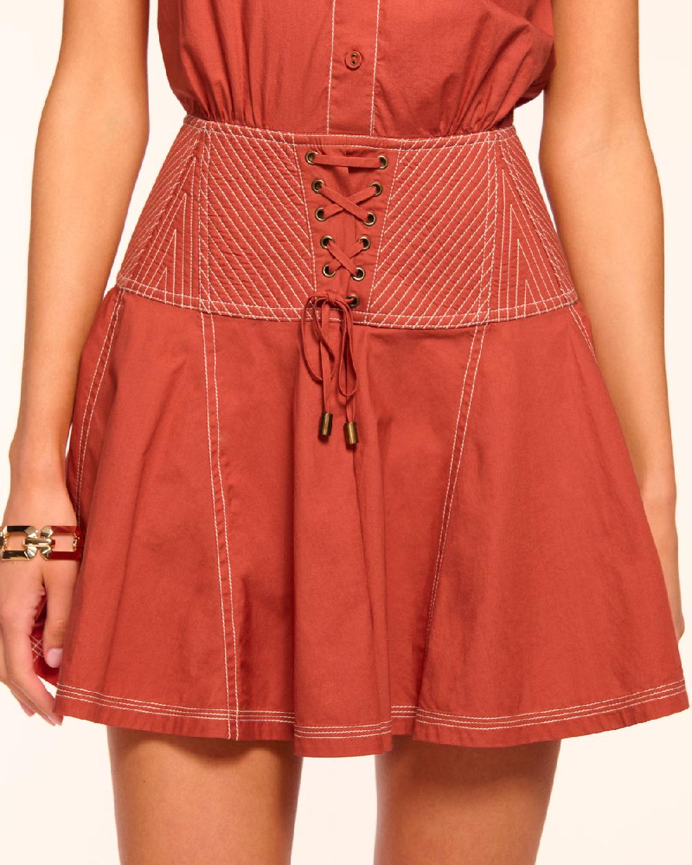 Ramy Brook Georgia Cotton Poplin Short Sleeve Mini Dress