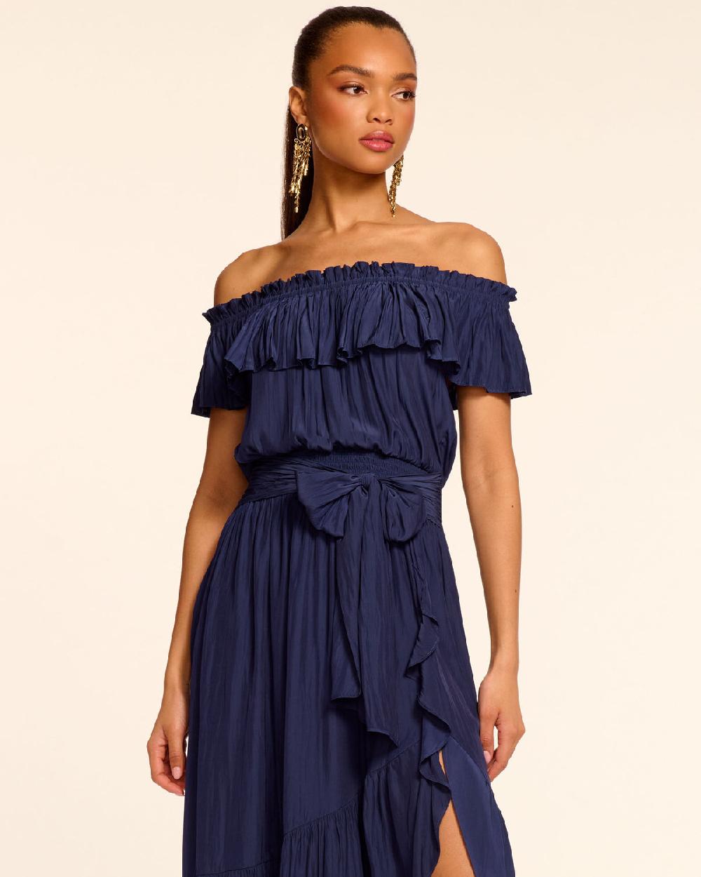 Ramy Brook Gloria Off-The-Shoulder Smocked Maxi Dress